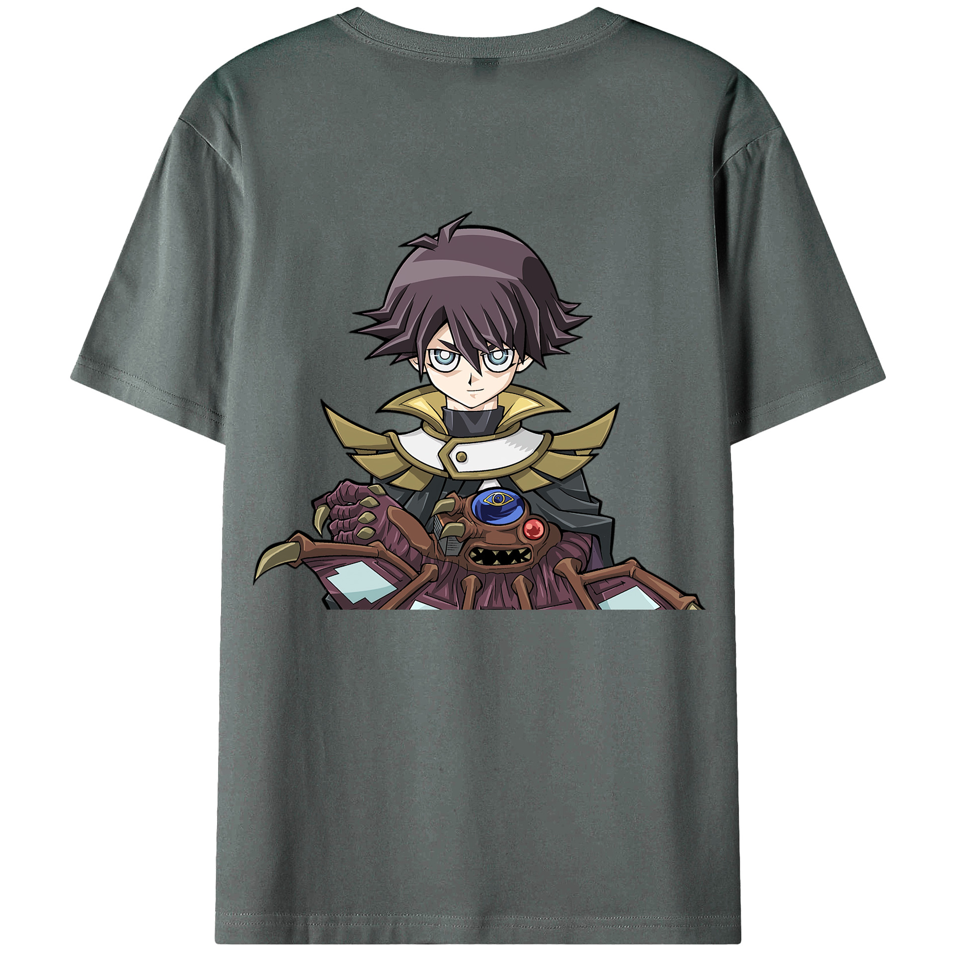 （画像用） 遊☆戯☆王 Yu-Gi-Oh! 綿100％ メンズ半袖Tシャツ（バックプリント） 通気性